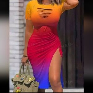 SHEIN Slayr Gradient Bodycon Dress